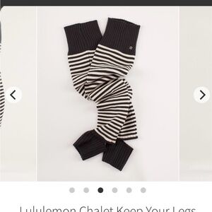 Lululemon Athletica Black and White Striped legs warm